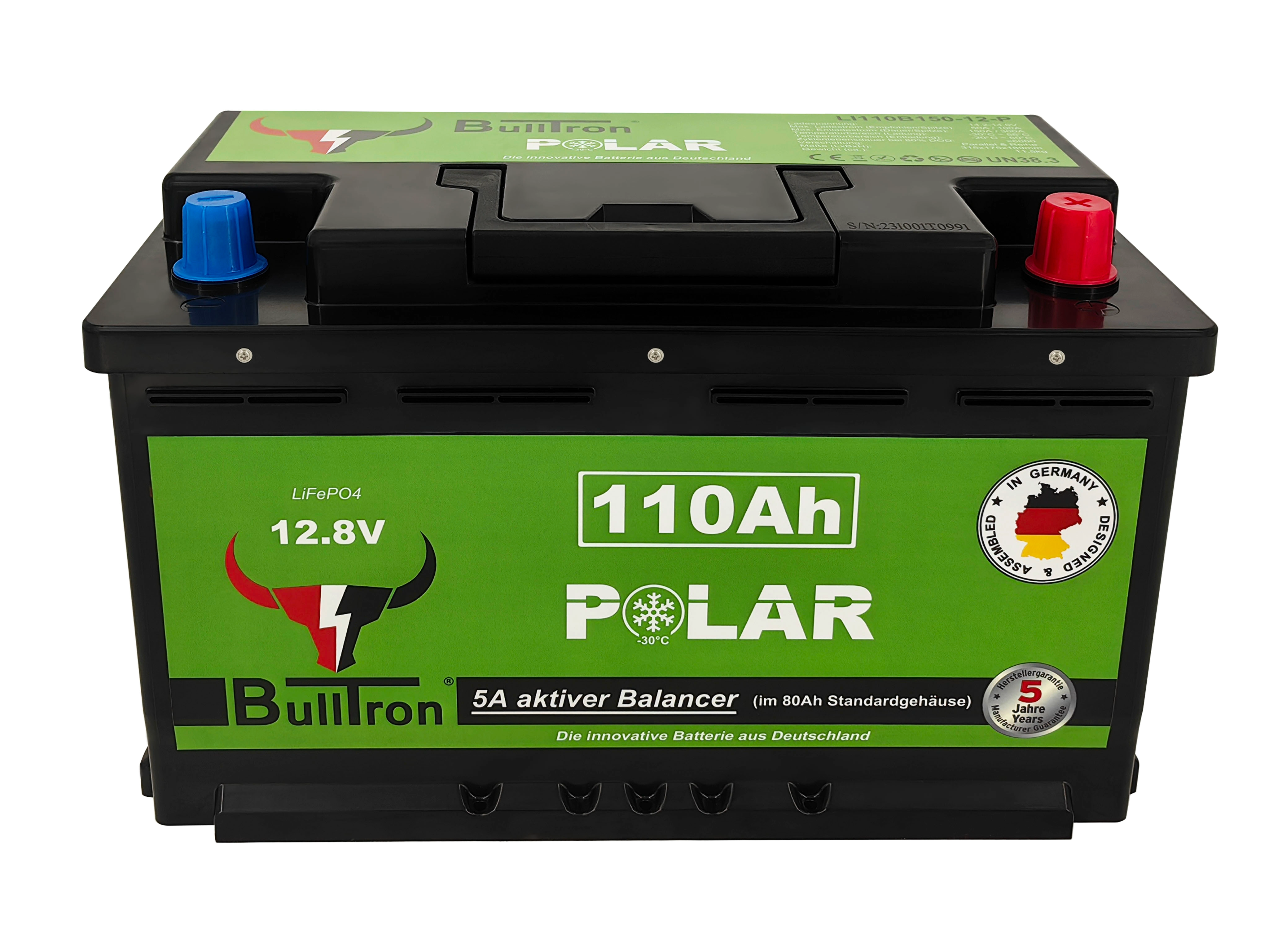 Bulltron 110Ah Polar inkl. Smart BMS mit 150A Dauerstrom, Bluetooth App und Heizung